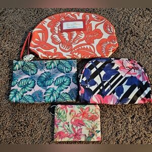 3 Cosmetic Bags And 1 Card Holder